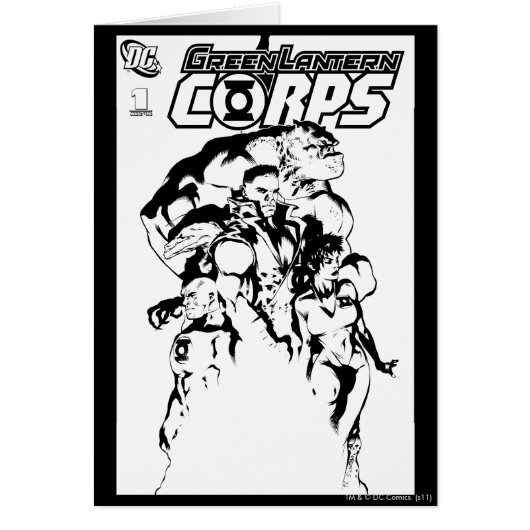 Green Lantern Corps, Black and White Cards (Front)