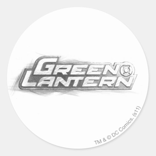 Green Lantern Drawing Classic Round Sticker