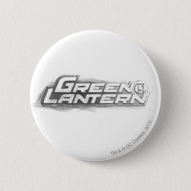 Green Lantern Drawing Pinback Button (Front)