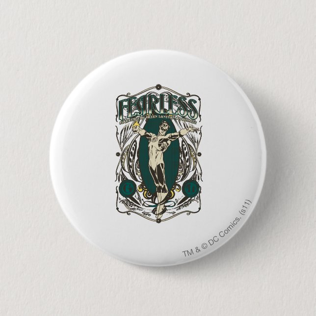 Green Lantern - "Fearless" Poster Pinback Button (Front)