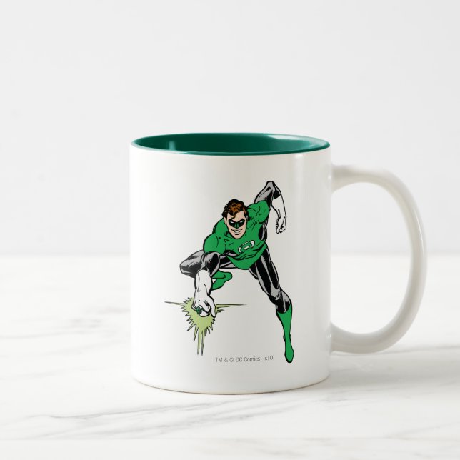 Green Lantern Fight Two-Tone Coffee Mug (Right)