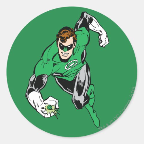 Green Lantern Fly Forward Classic Round Sticker