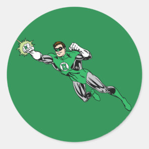Green Lantern Fly Left 2 Classic Round Sticker