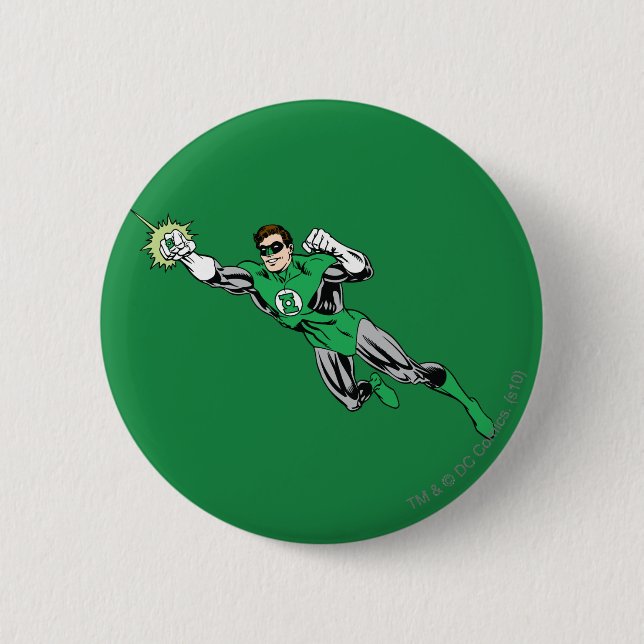 Green Lantern Fly Left 2 Pinback Button (Front)