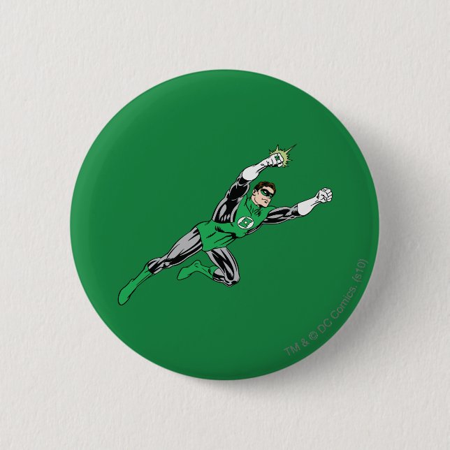 Green Lantern Fly Right Pinback Button (Front)