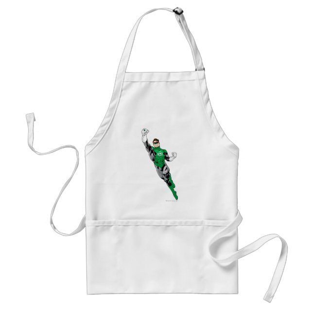 Green Lantern  - Flying Up Adult Apron (Front)