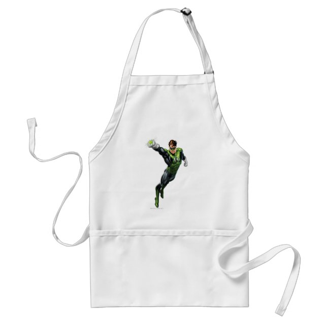 Green Lantern - Fully Rendered,  Arm out Adult Apron (Front)