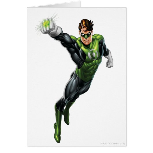 Green Lantern - Fully Rendered, Arm out Cards (Front)