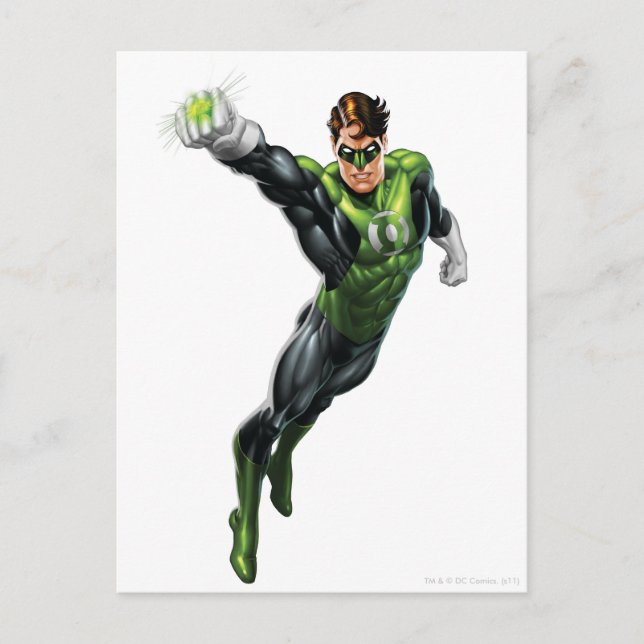 Green Lantern - Fully Rendered,  Arm out Postcard (Front)