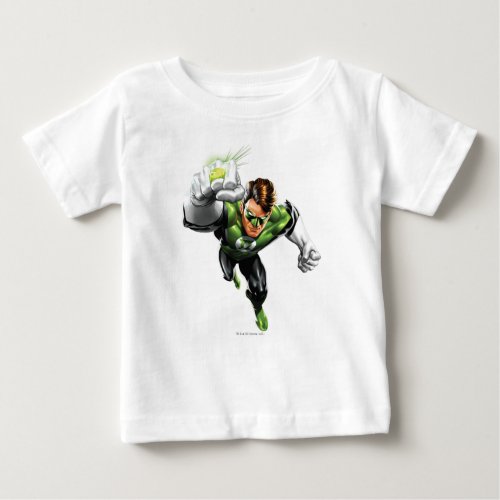 Green Lantern _ Fully Rendered  Arm Raise Baby T_Shirt