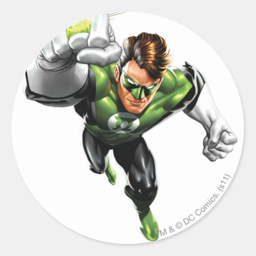 Green Lantern _ Fully Rendered  Arm Raise Classic Round Sticker