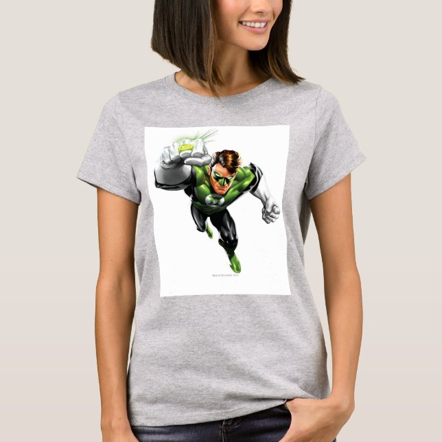 Green Lantern - Fully Rendered,  Arm Raise T-Shirt (Front)