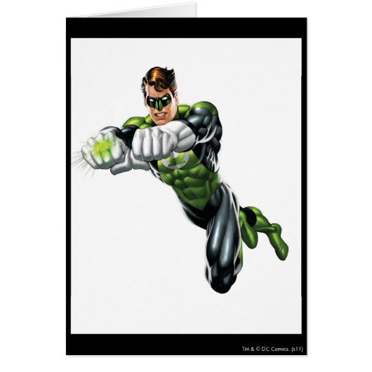Green Lantern - Fully Rendered, Both arms forward Cards (Front)