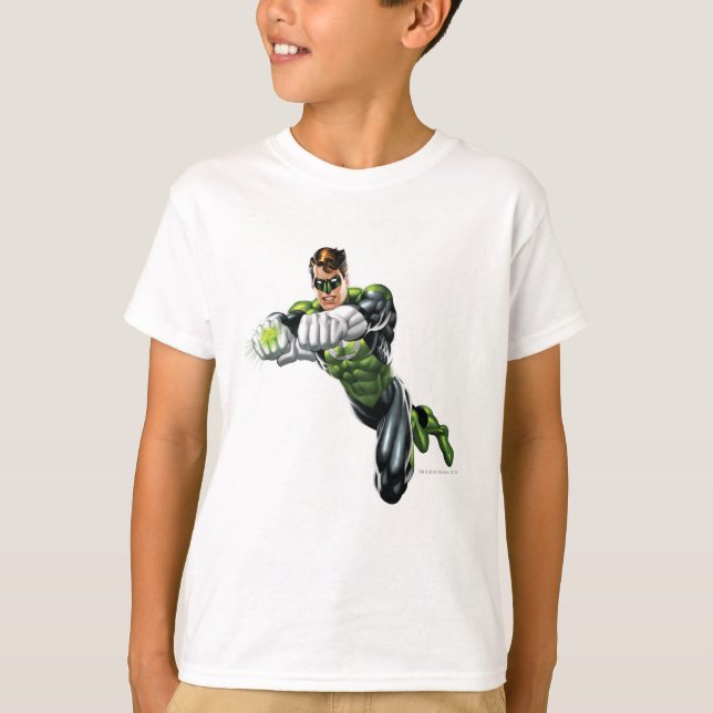 Green Lantern - Fully Rendered,  Both arms forward T-Shirt (Front)