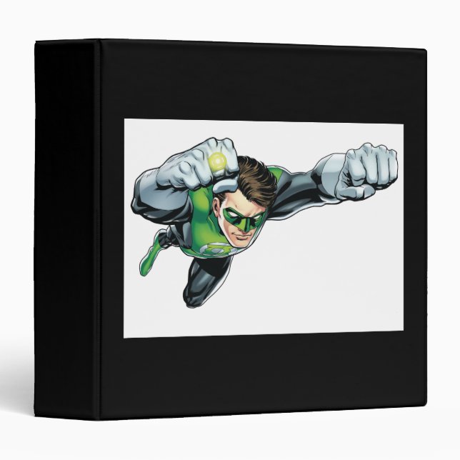 Green Lantern - Fully Rendered,  Flying Right Binder (Front/Spine)