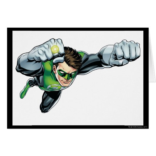 Green Lantern - Fully Rendered,  Flying Right Cards (Front Horizontal)