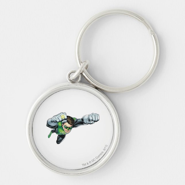 Green Lantern - Fully Rendered,  Flying Right Keychain (Front)
