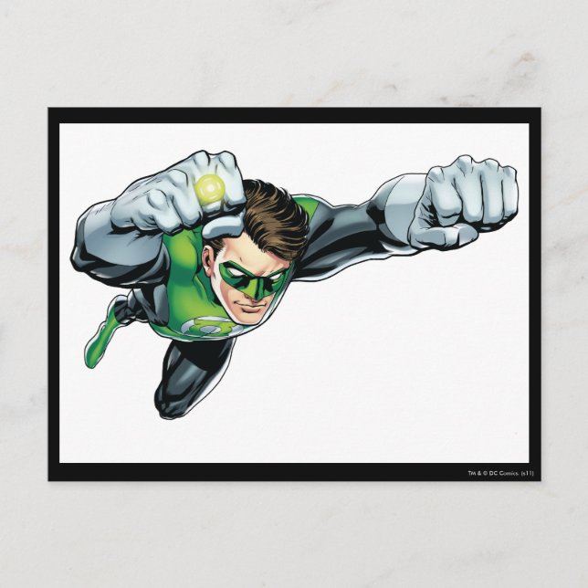 Green Lantern - Fully Rendered,  Flying Right Postcard (Front)