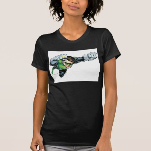Green Lantern _ Fully Rendered  Flying Right T_Shirt