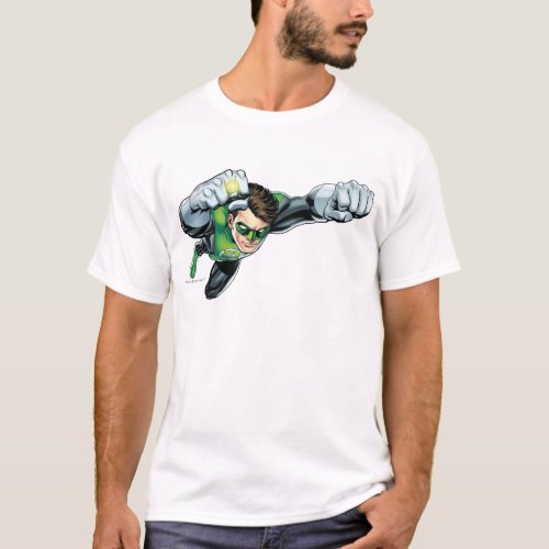 Green Lantern _ Fully Rendered  Flying Right T_Shirt