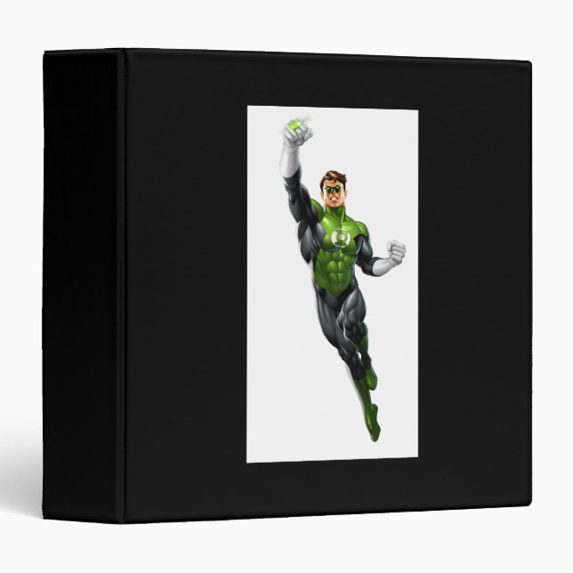 Green Lantern - Fully Rendered,  Flying Up Binder (Front/Spine)