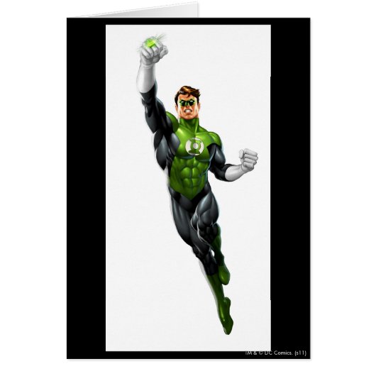 Green Lantern - Fully Rendered,  Flying Up Cards (Front)