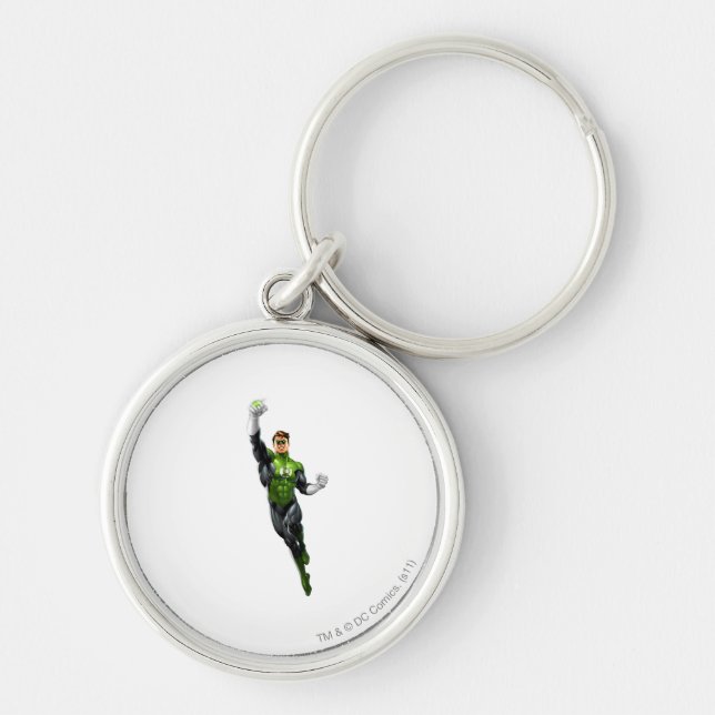 Green Lantern - Fully Rendered,  Flying Up Keychain (Front)