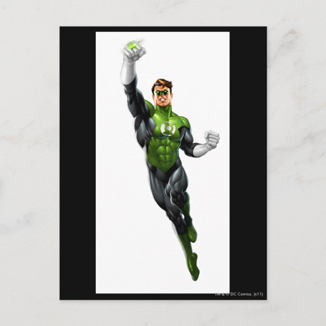 Green Lantern - Fully Rendered,  Flying Up Postcard (Front)