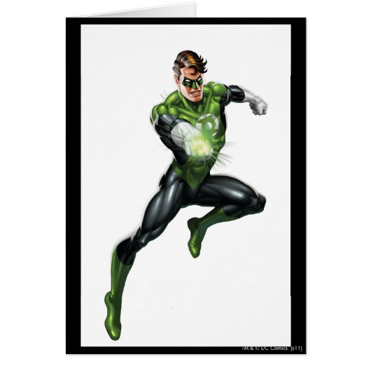 Green Lantern - Fully Rendered, Jumping Cards (Front)