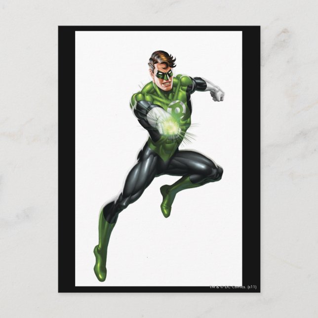 Green Lantern - Fully Rendered,  Jumping Postcard (Front)