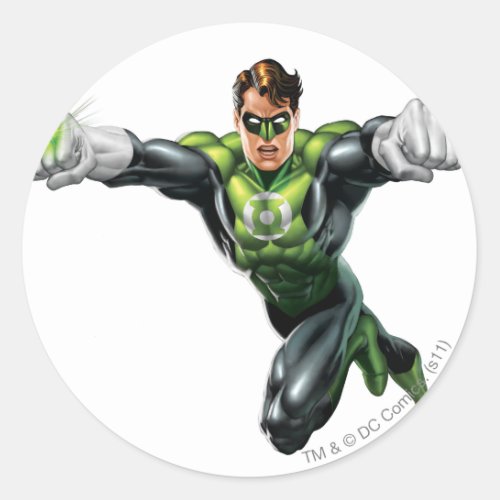 Green Lantern _ Fully Rendered  Looking Forward Classic Round Sticker