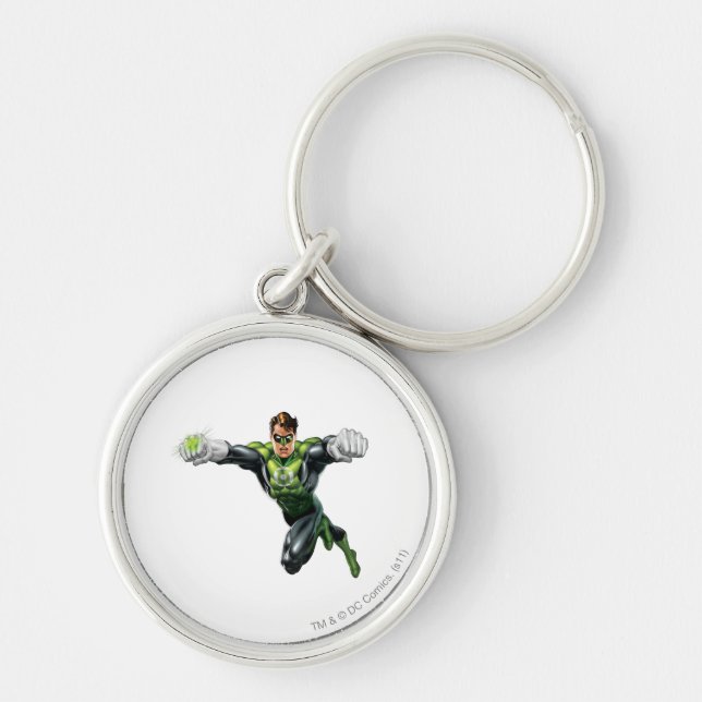 Green Lantern - Fully Rendered,  Looking Forward Keychain (Front)