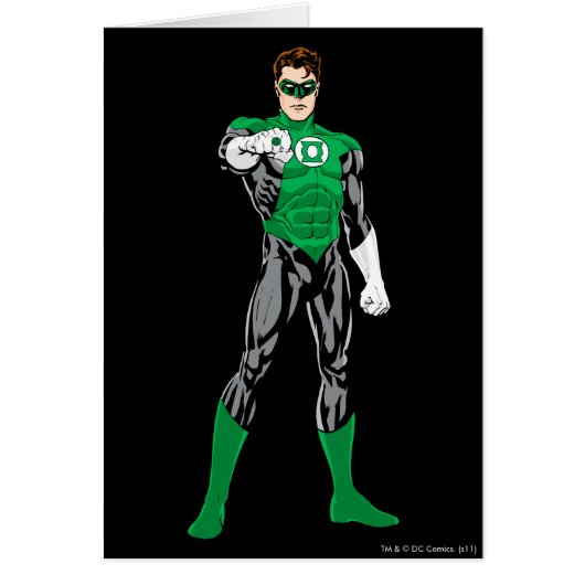 Green Lantern - Fully Rendered, Standing Cards (Front)