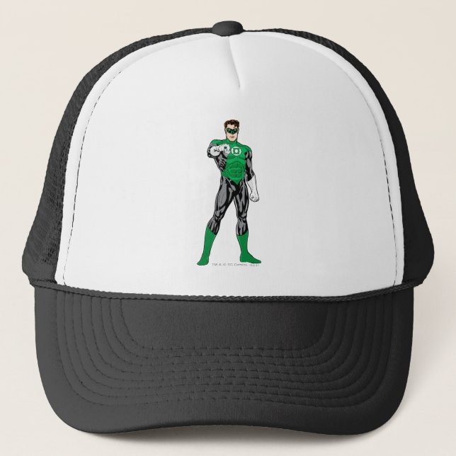 Green Lantern - Fully Rendered,  Standing Trucker Hat (Front)