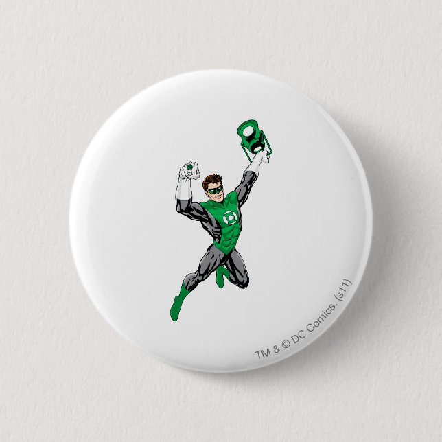 Green Lantern - Fully Rendered,  with lantern Button (Front)