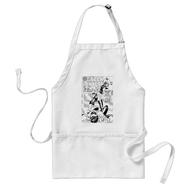 Green Lantern - Get Off this Earch Hal Jordan, Bla Adult Apron (Front)