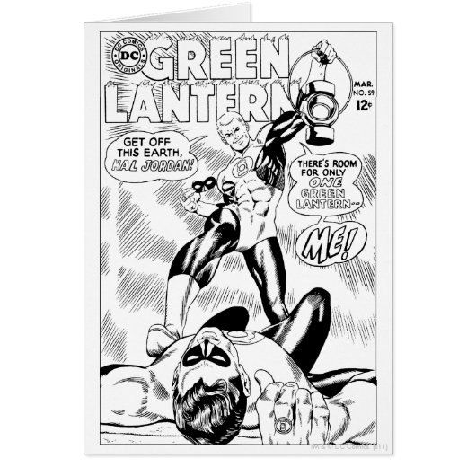 Green Lantern - Get Off this Earch Hal Jordan, Bla Cards (Front)