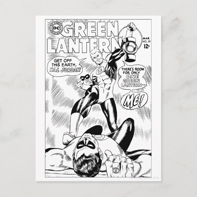 Green Lantern - Get Off this Earch Hal Jordan, Bla Postcard (Front)