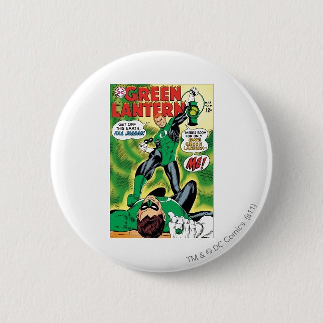 Green Lantern - Get Off this Earch Hal Jordan Pinback Button (Front)