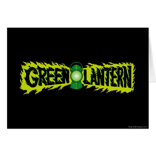 Green Lantern - Glowing Lantern 2 Cards (Front Horizontal)