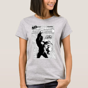 Green Lantern - Glowing Lantern, Black and White T-Shirt