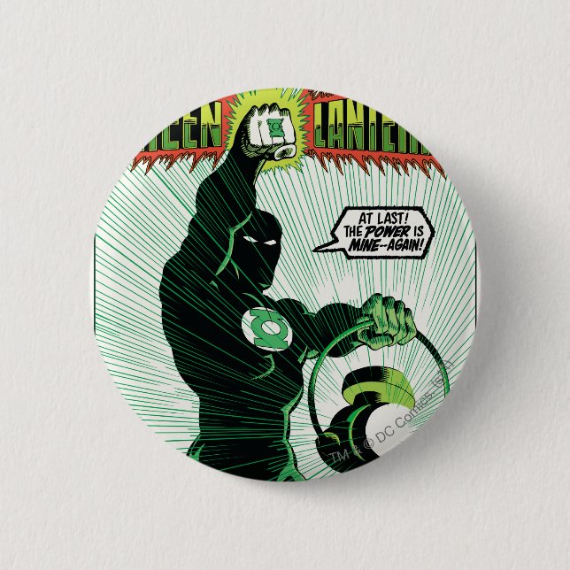 Green Lantern - Glowing Lantern Button (Front)