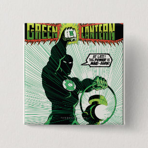 Green Lantern - Glowing Lantern Pinback Button