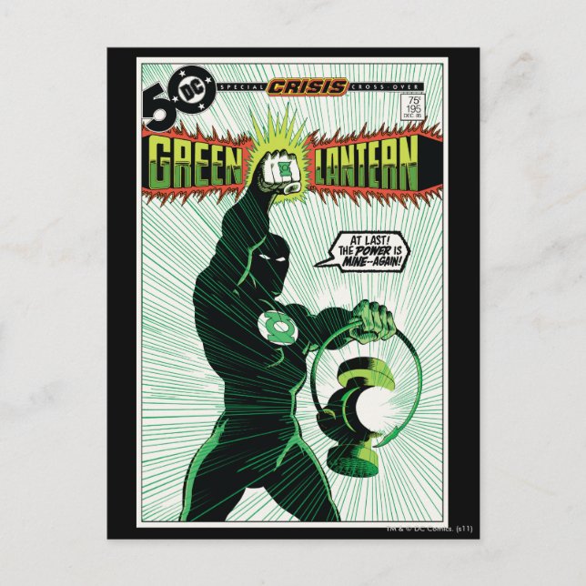 Green Lantern - Glowing Lantern Postcard (Front)