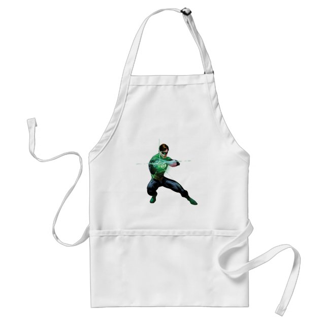 Green Lantern & Glowing Ring Adult Apron (Front)