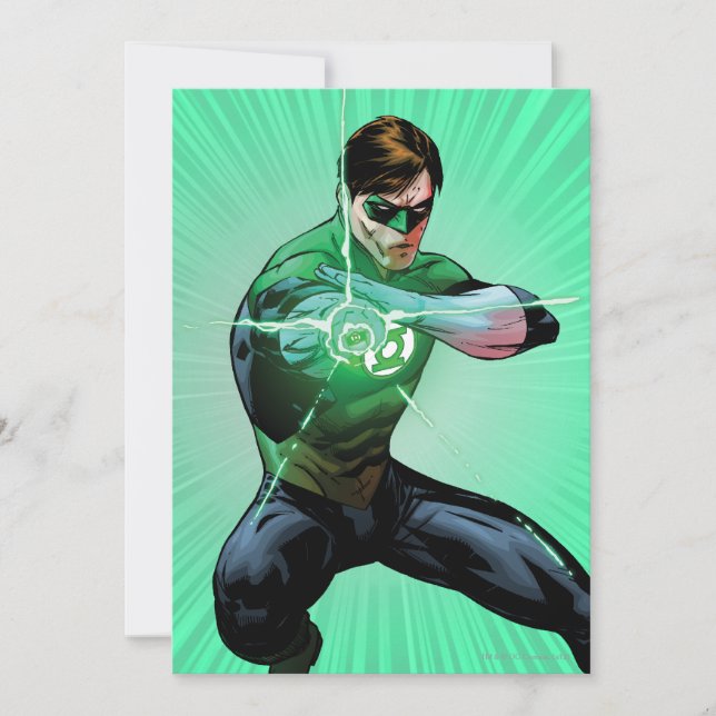 Green Lantern & Glowing Ring Invitation (Front)