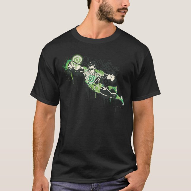 Green Lantern Graffiti Character T-Shirt (Front)