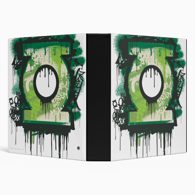 Green Lantern Graffiti Symbol 3 Ring Binder (Background)