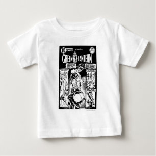 Green Lantern - Green Shaded Comic, Black and Whi Baby T-Shirt
