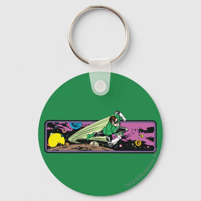 Green Lantern in Space Keychain (Front)